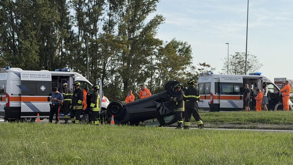 Melegnano: due incidenti e sette feriti all’incrocio trappola sulla Binasca