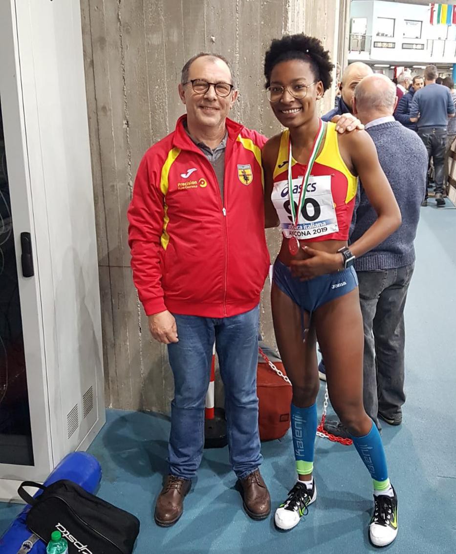 Faith Gambo con il coach Bassanini