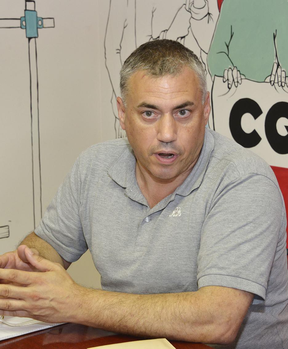 Guido Scarpino (Cgil) in una foto d’archivio