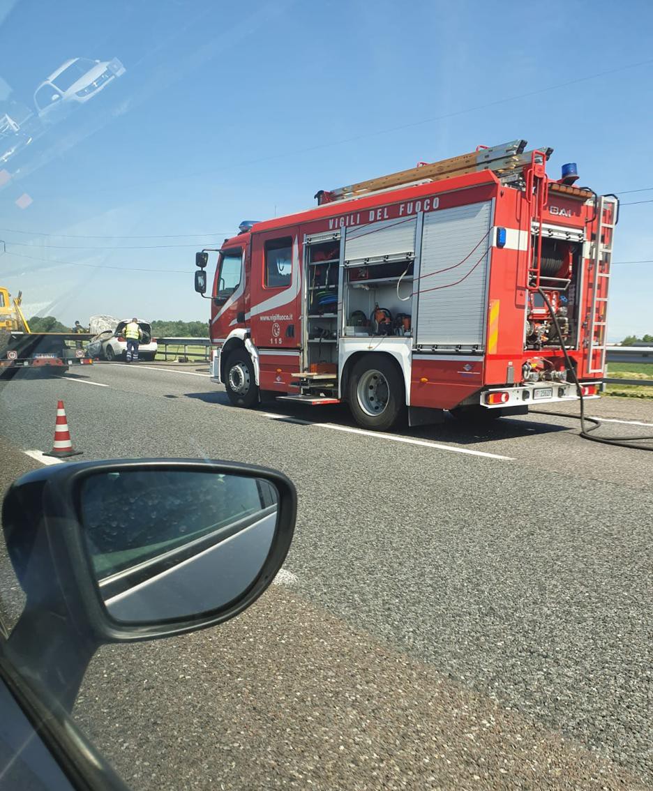 I vigili del fuoco sul posto