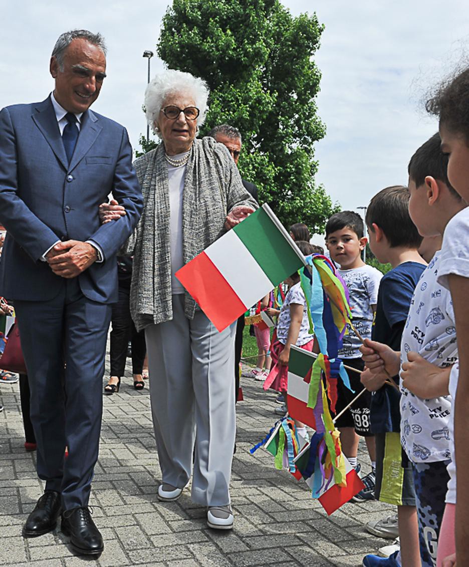 Liliana Segre con prefetto Marcello Cardona