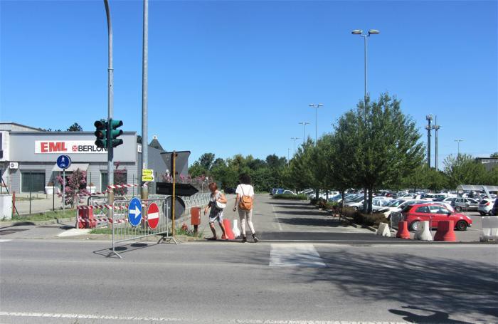 La zona interessata dai lavori
