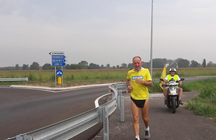 Fabrizio Amicabile al suo arrivo a Mulazzano