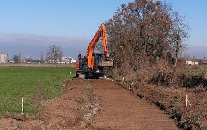 MEDIGLIA Partiti i lavori per realizzare la ciclabile che collegherà le frazioni
