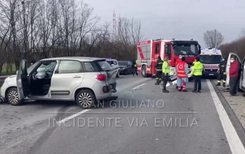 Incidente Via Emilia San Giuliano Milanese Oggi