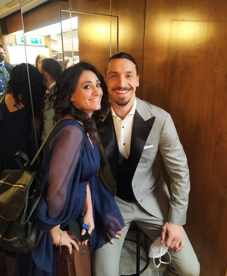 Doriana Bellani con Zatlan Ibrahimovic