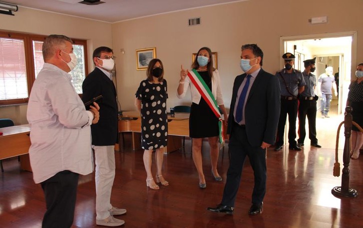 Il prefetto Giuseppe Montella in visita a Mulazzano
