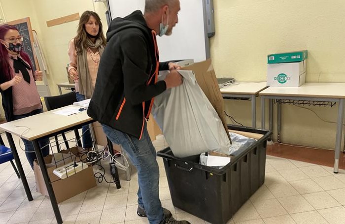 La chiusura dei seggi a Codogno (Codogno)