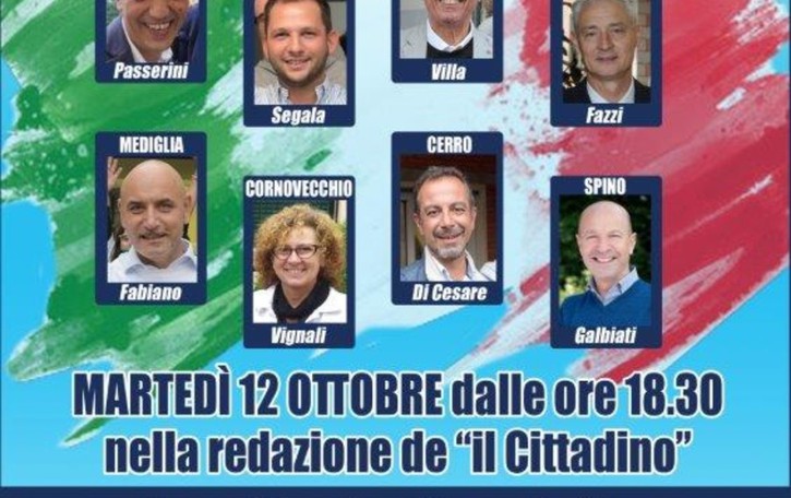 I nuovi sindaci nella redazione del «Cittadino». SEGUI DALLE 18.30 LA DIRETTA VIDEO