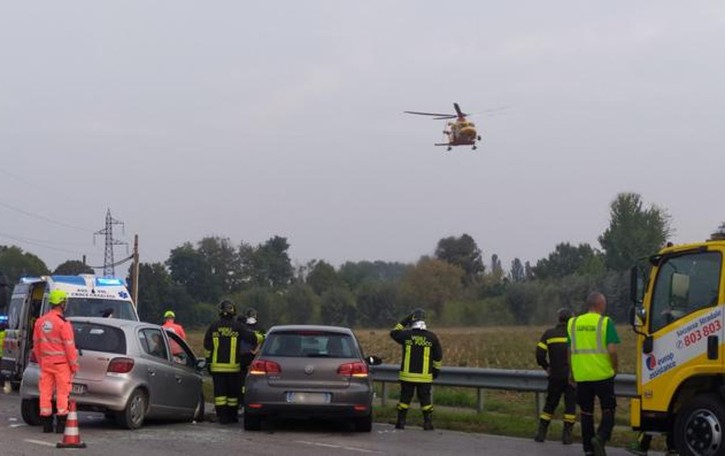 Senna Lodigiana, incidente a Mirabello: arriva l’elisoccorso