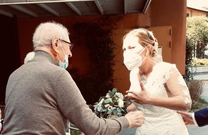 Sara Bosi con nonno Antonio