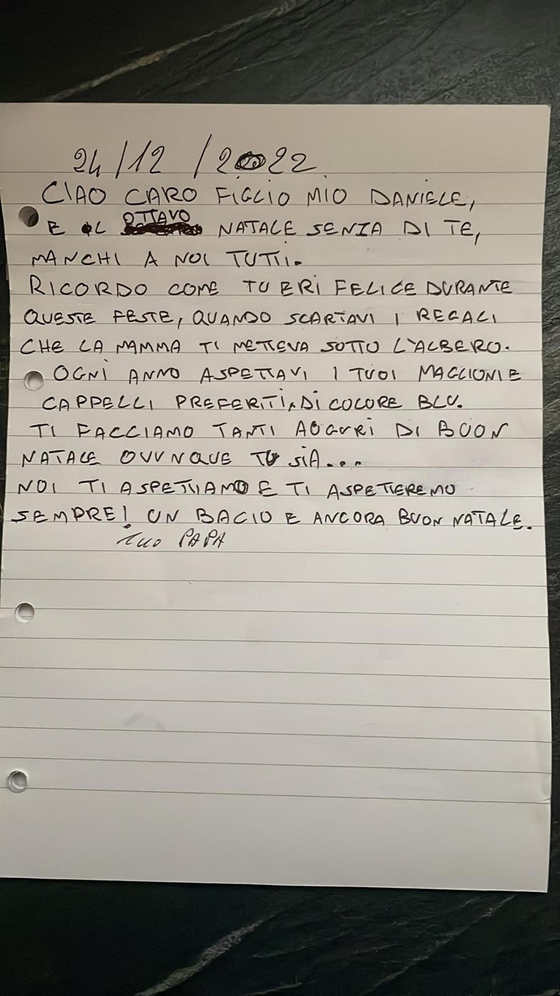 Lettera di natale per il papà