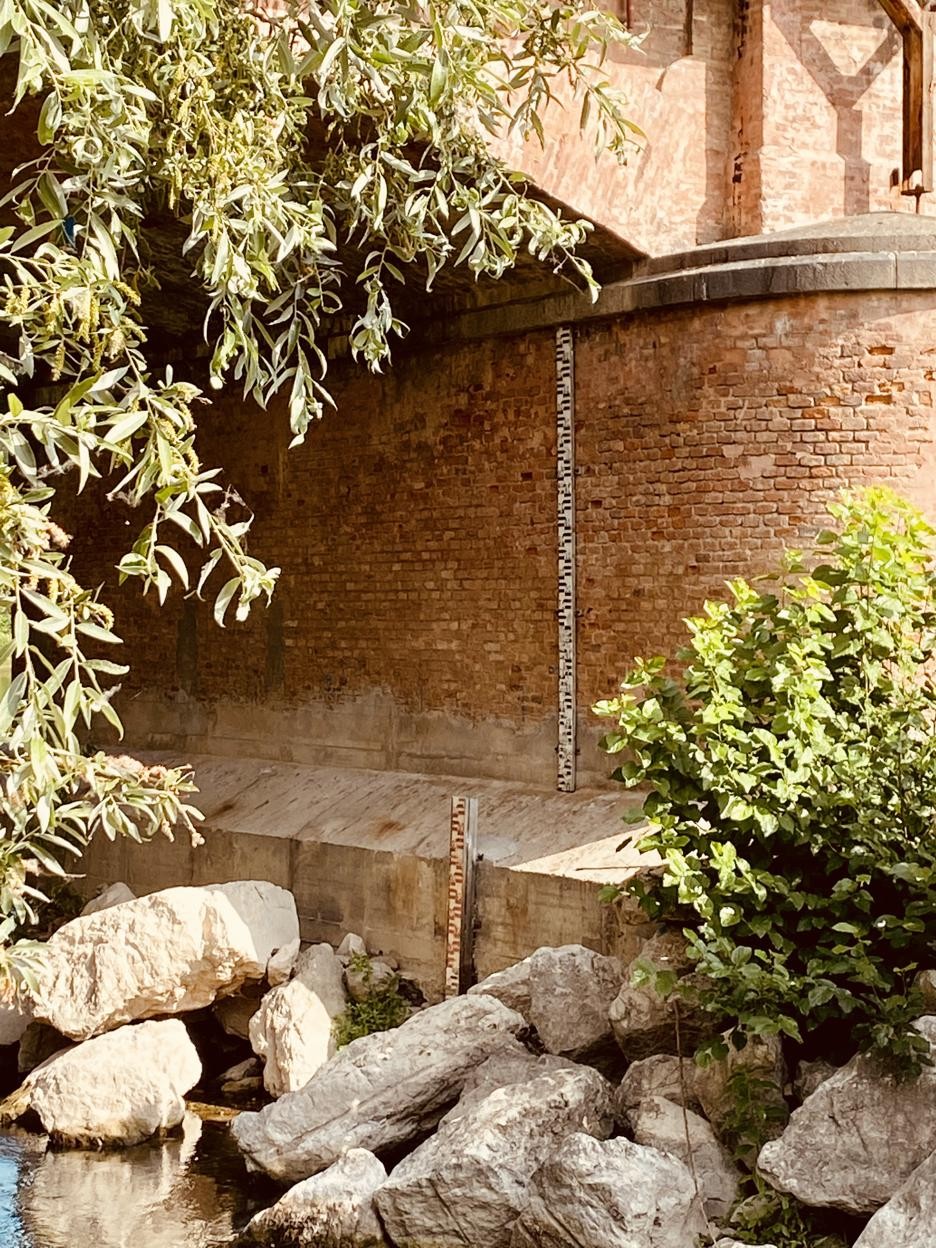 La linea che segnala l’altezza del fiume (Gaudenzi)