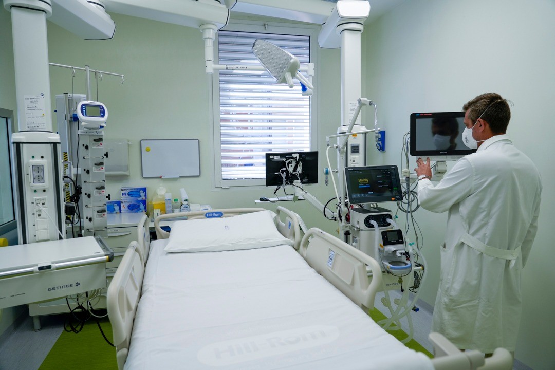 Un letto della nuova terapia intensiva a Codogno