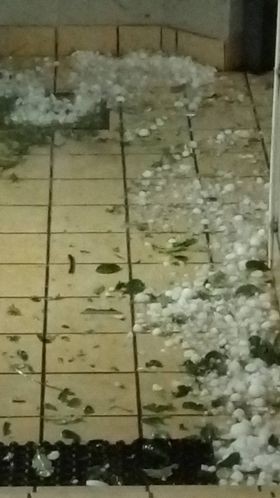 La grandine a San Bernardo di Lodi