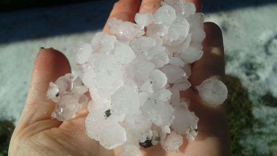 La grandine caduta a Lodi lo scorso 26 luglio La grandine caduta a Lodi lo scorso 26 luglio